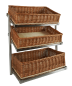 Preview: BROTKORB ETAGERE 3 HOCH BREIT MODELL  INKL. KÖRBE