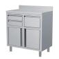 Preview: EDELSTAHL KAFFEE ARBEITSTISCH 1250X600X1150