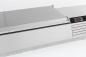 Preview: AUFSATZVITRINE EDELSTAHL DECKEL 1/4 GN x 6