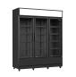 Preview: KÜHLSCHRANK 3 GLASTÜREN SCHWARZ FCU-1200 BL
