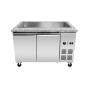 Preview: SNACK-Line Bain-Marie Theke 3x GN1/1, Granit Star Galaxy schwarz, 123x82x85,5 Glasaufbau Klarglas schwarzer Rand, ohne Zwischenablage, H=396mm