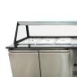 Preview: SNACK-Line Bain-Marie Theke 4x GN1/1, Granit Star Galaxy schwarz, 153x82x85,5 Glasaufbau Klarglas ohne Zwischenablage, H=396mm