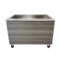 Preview: SNACK-Line Bain-Marie Theke 2x GN1/1, Granit rosa-grau, 88x82x85,5 Glasaufbau Klarglas schwarzer Rand, ohne Zwischenablage, H=396mm