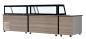 Preview: Skyrainbow SNACK-Line, Kalte Theke, 4x GN1/1, Granit Star Galaxy schwarz, 153x82x85.5 Glasaufbau Klarglas schwarzer Rand, ohne Zwischenablage H=396mm
