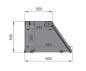 Preview: SNACK-Line, Kalte Theke, 5x GN1/1, Granit Star Galaxy schwarz, 188x82x85.5 Glasaufbau Klarglas ohne Zwischenablage, H=396mm