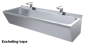 Preview: EDELSTAHL WASCHBECKEN DOPPELT 1200X425X165MM