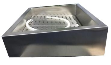 Preview: GEMAHLENES EIS BEHÄLTER SCHIEF 1/1 GN AISI 304  WASSERHAHN AN DER BEDIENUNG SEITE