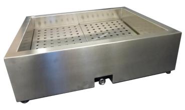 Preview: GEMAHLENES EIS BEHÄLTER SCHIEF 1/1 GN AISI 304  WASSERHAHN AN DER BEDIENUNG SEITE