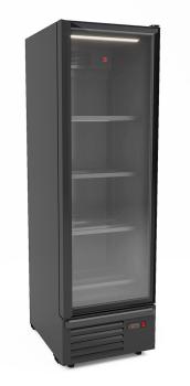 KÜHLSCHRANK 1 GLASTÜR SCHWARZ 550L