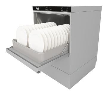 Preview: GESCHIRRSPÜLMASCHINE FRONTBEDIENUNG ENT 500-230 DP DDE   MIT ABWASSERPUMPE UND SPÜLMITTELDOSIERER