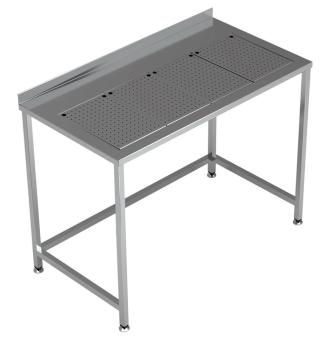 ARBEITSTISCH MIT INTEGRIERTER TROPFSCHALE 1200X650