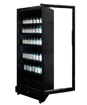 Preview: KÜHLSCHRANK 1 GLASTÜR SCHWARZ SVE-450 BL