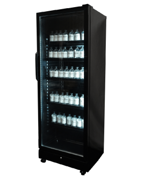 Preview: KÜHLSCHRANK 1 GLASTÜR SCHWARZ SVE-450 BL