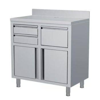 EDELSTAHL KAFFEE ARBEITSTISCH 1000X600X1150