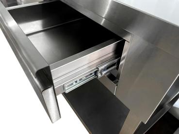 Preview: EDELSTAHL KAFFEE ARBEITSTISCH 1000X600X1150