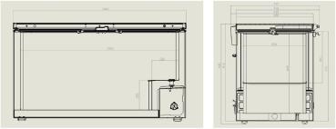 Preview: TIEFKÜHLTRUHE EDELSTAHL DECKEL 469 L