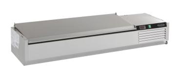 Preview: AUFSATZVITRINE EDELSTAHL DECKEL 1/3 GN x 5