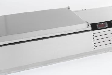 Preview: AUFSATZVITRINE EDELSTAHL DECKEL 1/3 GN x 9