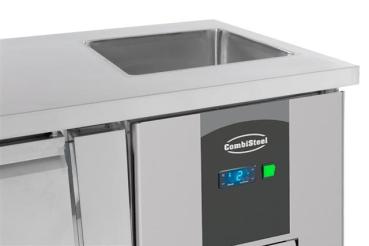 Preview: 700 KÜHLTISCH SPÜLBECKE 3 TÜREN