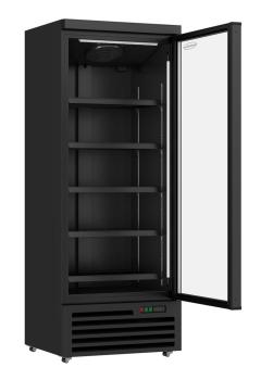 Preview: KÜHLSCHRANK 1 GLASTÜR SCHWARZ JDE-600R BL