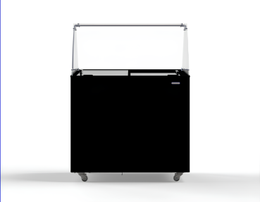 Preview: SPEISEISVITRINE CORSICA SCHWARZ 6X5 LT