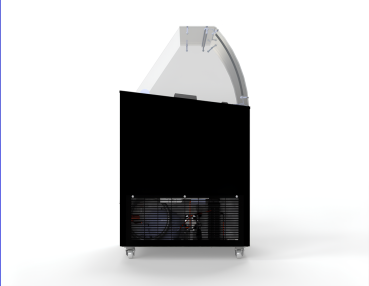 Preview: SPEISEISVITRINE CORSICA SCHWARZ 6X5 LT