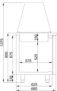 Preview: SALADETTE 3 TÜREN 4x 1/1GN BEHÄLTER