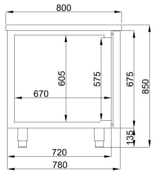 Preview: BÄCKEREI KÜHLTISCH MIT 3 TÜREN