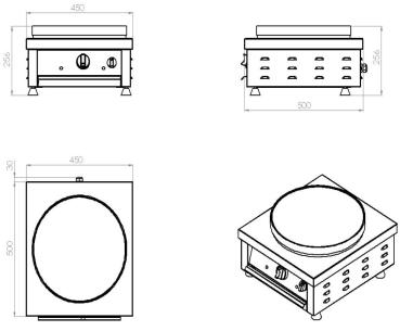 Preview: CRÊPES GERÄT 1 PLATTE