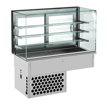 EINBAUKÜHLVITRINE ECKIG – GESCHLOSSEN 5/1 GN