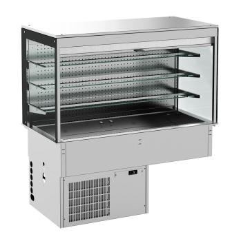 EINBAU WANDMODELL KÜHLVITRINE ECKIG – MIT ROLLVORHANG  3/1 GN