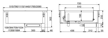 Preview: EINBAU BAIN-MARIE 5/1 - AUTOMATISCHE WASSERBEFÜLLUNG