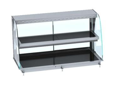 EINBAUWÄRMEVITRINE KERAMIK RUND - SCHWARZ 4/1