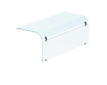 AUFSATZBORD MIT EINSEITIG ABGERUNDET GLAS GESCHLOSSEN - 5/1