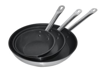 BRATPFANNE EDELSTAHL TEFLON BESCHICHTET ø28 3,1L