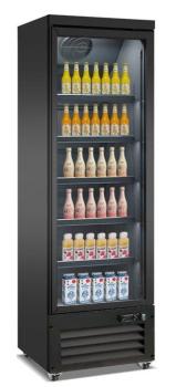 KÜHLSCHRANK 1 GLASTÜR SCHWARZ CEB-500R BL