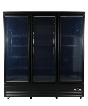 Preview: KÜHLSCHRANK 3 GLASTÜREN SCHWARZ CEB-1600R BL