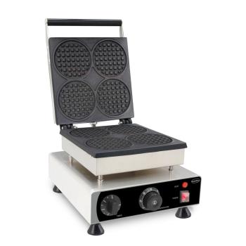 Preview: WAFFELEISEN 4ST RUNDE WAFFELN