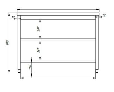 Preview: 600 ARBEITSTISCH 2 BODEN 900