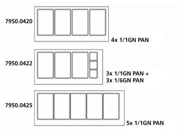 Preview: BÄCKEREI KÜHLTISCH MIT GLAS 2 TÜREN  4x 1/1 GN BEHÄLTER