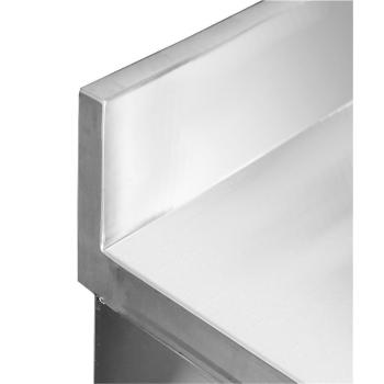 Preview: Arbeitstisch aus Edelstahl, mit Aufkantung, 150 x 60