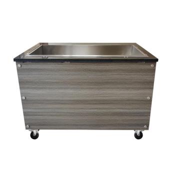 Preview: SNACK-Line Bain-Marie Theke 4x GN1/1, Granit Star Galaxy schwarz, 153x82x85,5