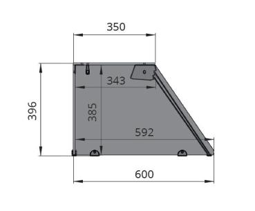 Preview: SNACK-Line Bain-Marie Theke 2x GN1/1, Granit rosa-grau, 88x82x85,5 Glasaufbau Klarglas ohne Zwischenablage, H=396mm