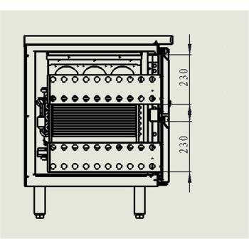 Preview: 2er Schubladenblock 1/2+1/2 für Kühltisch 700 Serie - THP