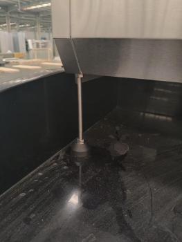 Skyrainbow Pizza Kühltisch PRO, Granit Star Galsxy schwarz, 3 Türen + 3 Schubladen, 200 x 80 Kühlaufsatz GN1/3 mit Glas