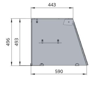 Preview: SNACK-Line, Kalte Theke, 4x GN1/1, Granit rosa-grau, 153x82x85.5 Klarglas  mit Zwischenablage, H=496mm