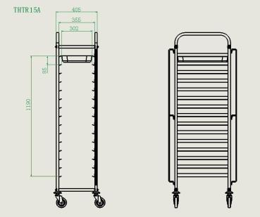 Preview: Tablettwagen, 15x GN1/1