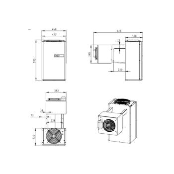 Preview: Kühlaggregat, Huckepack, -5°C/+5°C, Normalkühlung, max 14m³