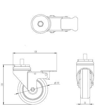 Schwerlast Rollen für Untergestelle für V114- Profi Serie