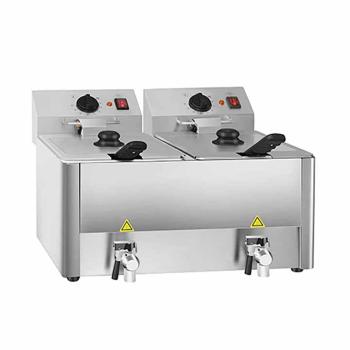 Fritteuse 2 Becken 8+8L - 2x3,25KW/230V Gastroline